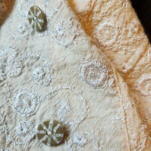 440. Coldwater Creek Embroidered Cream Coloured Blazer |PL